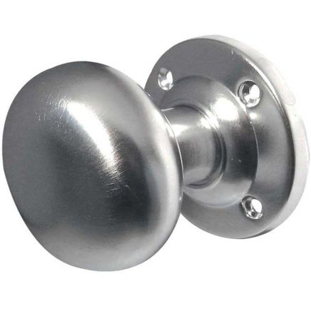 Jedo Mushroom Mortice Door Knobs 51mm Diameter 51mm Satin Chrome - By Frelan Hardware - JV172ASC