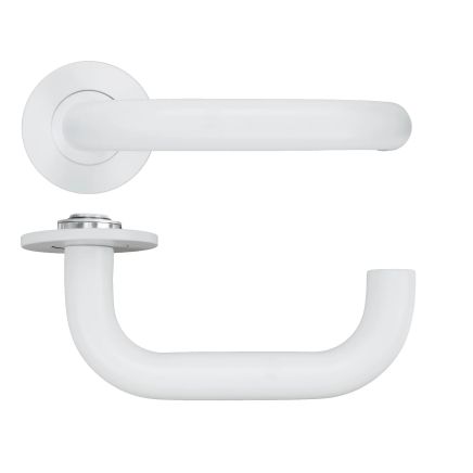 Zoo Hardware Maggiore Lever on 4mm Round Slim Sprung Rose - White