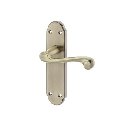 Marlow Suite Door Handle on Latchplate Antique Bronze - By Frelan Hardware - JV271AB