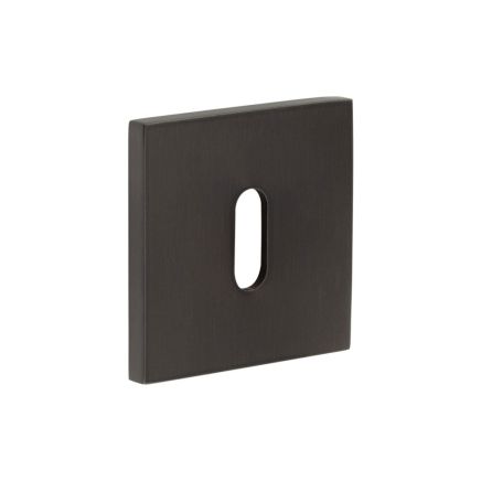 CR-T10 Dark Bronze Standard Keyway Square Rose Escutcheon - By Frelan Hardware - CR-T10DB
