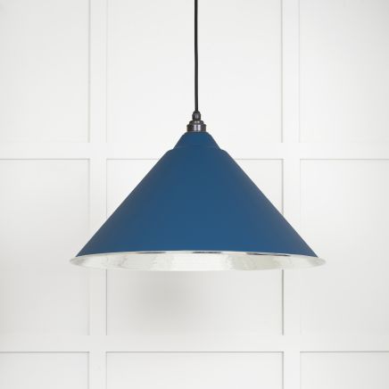 Hammered Nickel Hockley Pendant in Upstream