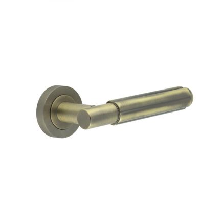 Bloom Antique Brass Lever on Rose - By Frelan Hardware - JV848AB