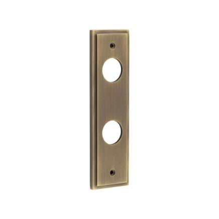 Burlington II Lever Plate Choices Din Bathroom Antique Brass - By Frelan Hardware - BUR456AB