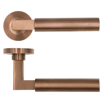 Zoo Hardware Garda Lever on Round Rose - Bronze