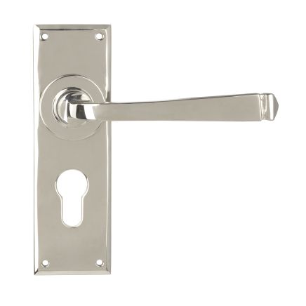 Polished Nickel Avon Lever Euro Lock Set