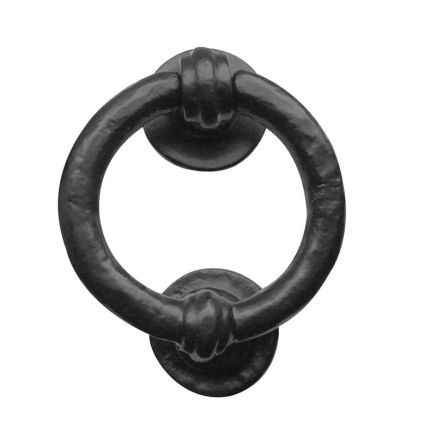Antique Ring Door Knockers 100mm Black - By Frelan Hardware - JAB7