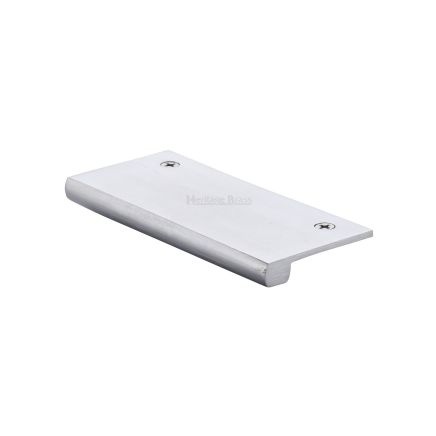 Heritage Brass EPT Edge Pull Cabinet Handle 100mm Satin Chrome finish