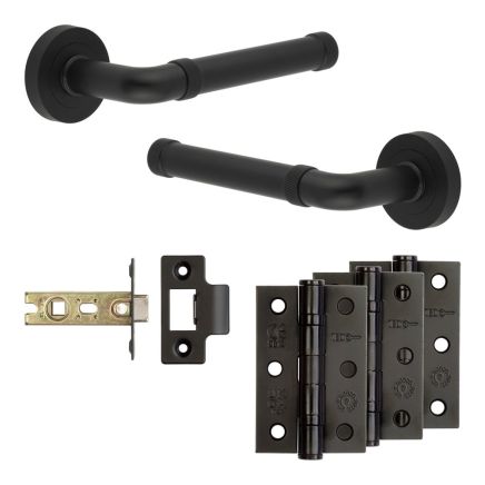 Complete Midtown Door Handle Pack - Internal Doors - Black - By Frelan Hardware - JE-G2B-MB