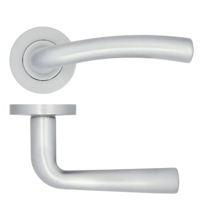 Zoo Hardware Seville lever on rose - Satin Chrome