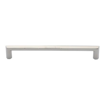 Heritage Brass Cabinet Pull Hex Profile Design 203mm CTC Polished Nickel Finish