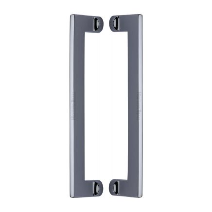 Heritage Brass Back to Back Door Pull Handle Apollo Design 307mm Polished Chrome Finish