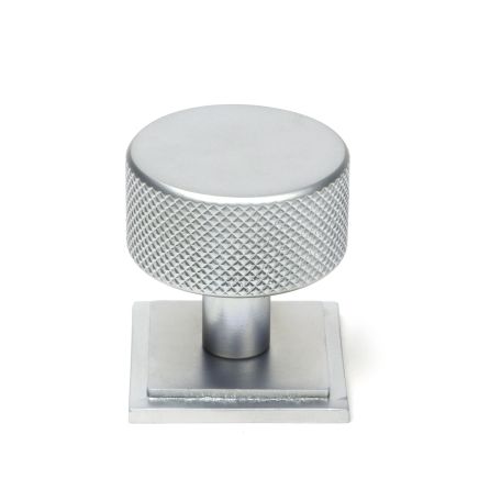 Satin Chrome Brompton Cabinet Knob - 32mm (Square)