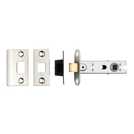 76mm Ce B/T Tubular Mortice Latch Square  - Nickel Plate