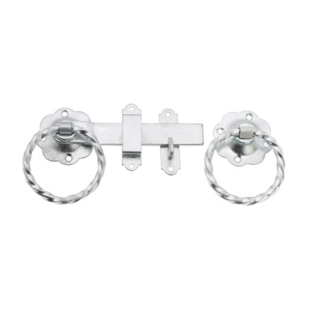 Ring Gate Latch - Twisted Zinc