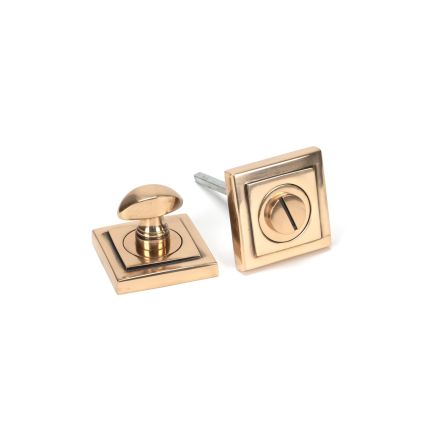 Polished Bronze Round Thumbturn Set (Square)