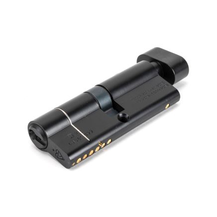 Black 40/40 6pin Euro Cylinder/Thumbturn