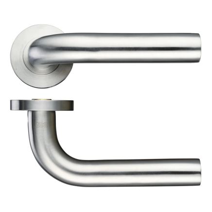Zoo Hardware 22mm Radius Lever - Screw On Rose - Stainless Steel