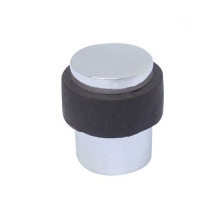 Jedo Cylinder Floor Mounted Door Stop 36x28mm Polished Chrome - By Frelan Hardware - JV9565PC