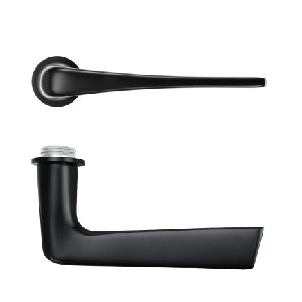 Zoo Hardware Como Lever on 32mm Round Mini Rose - PVD Black