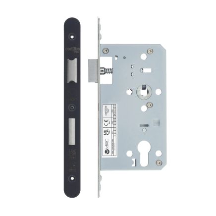 Zoo Hardware 2 Piece - DIN euro sashlock - 72mm c/c - backset 60mm - radius - Black