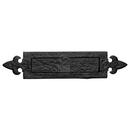 The Tudor Fleur de Lys Letterplate Black Iron