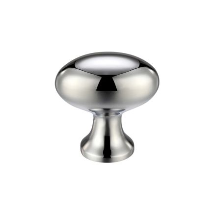 Zoo Hardware Oval Cupboard Knob 38mm dia. - Chrome