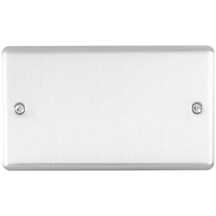 Eurolite Enhance Decorative Double Blank Plate Satin Stainless Steel
