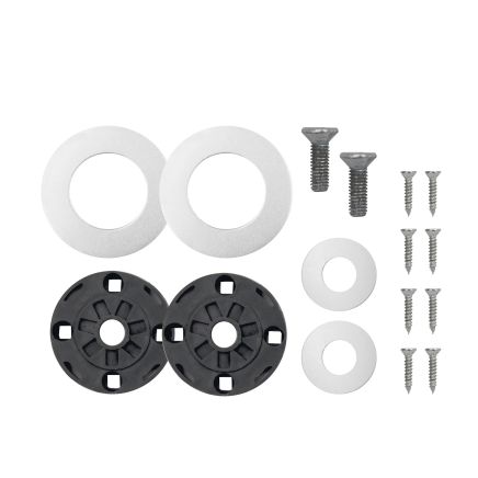 Zoo Hardware Rose Pack - 2 x Push on Roses - Suitable for Architectural Aluminium 19mm and 22mm Pulls - Satin