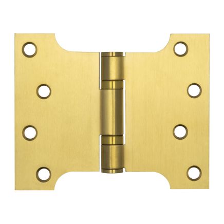 102x127x3mm Satin Brass Parliament Ball Bearing Hinge - By Frelan Hardware - J9459SB - (Sold in Pairs)
