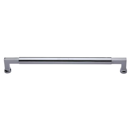 Heritage Brass Door Pull Handle Bauhaus Design 483mm Polished Chrome Finish