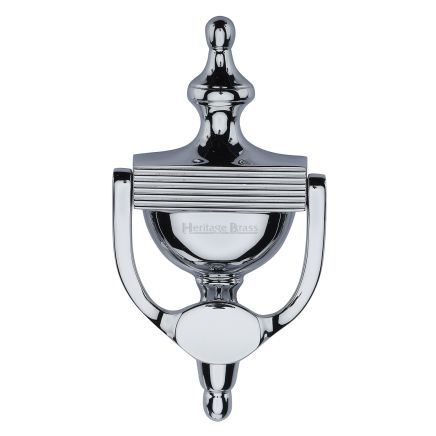 Heritage Brass Urn Knocker 7 1/4" Polished Chrome finish