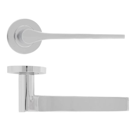 Zoo Hardware Gio Lever On Round Rose - Polished Chrome