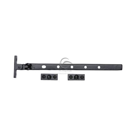 Black Iron Rustic Casement Window Stay 10"