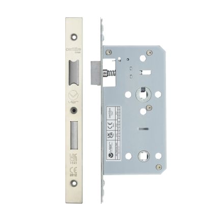 Zoo Hardware 2 Piece - DIN bathroom - 78mm c/c - backset 55mm - Stainless Steel