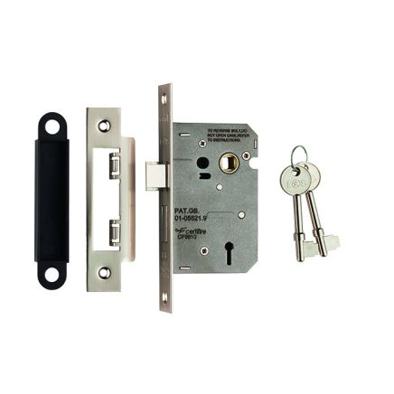 Contract 3 Lever Sashlock 64mm - Satin Nickel