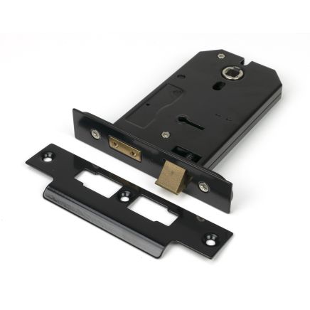 Black 5" Horizontal 3 Lever Sash Lock