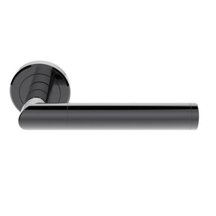 Serozzetta Trend Lever On Round Rose - Black Nickel