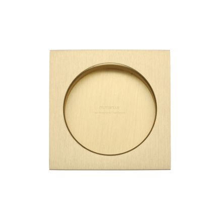 SLD Square Flush Pull Pair Satin Brass