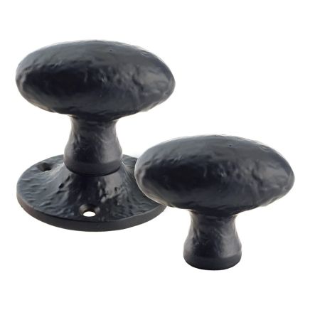 Zoo Hardware Oval Rim Knob - 2.5" - Un-Sprung - Black
