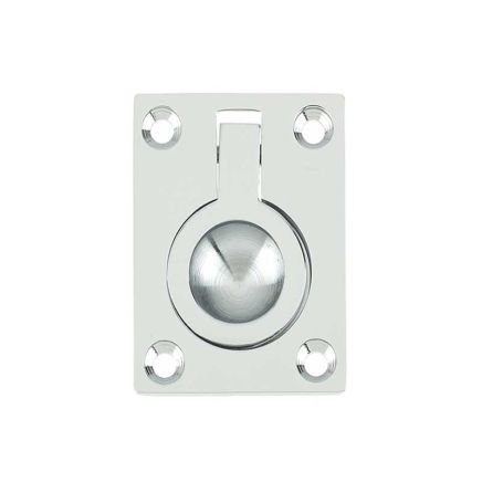Jedo 50x63mm Flush Rings 50x63mm Polished Chrome - By Frelan Hardware - JV424BPC