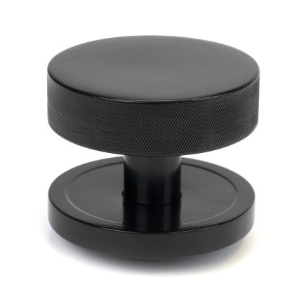 Black Brompton Centre Door Knob (Plain)