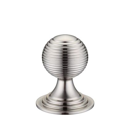 Zoo Hardware Queen Anne Ringed Knob 32mm rose dia. - Nickel