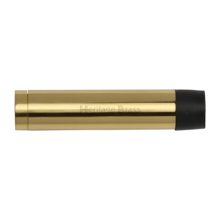 Heritage Brass Cylindrical Door Stop Without Rose 64mm Polished Brass Finish