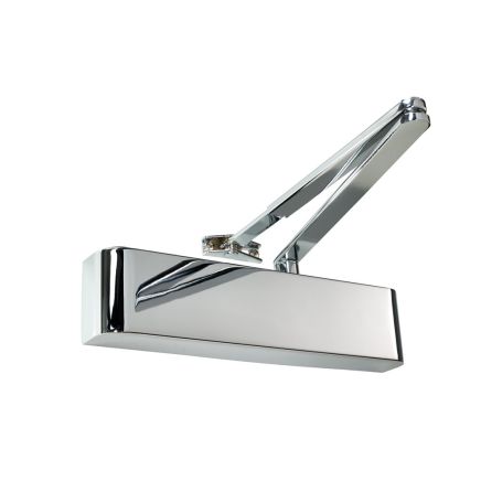 Rutland TS.5204 Door Closer DABC c/w Semi-Radius Cover, Flatbar Armset, Polished Nickel Plate