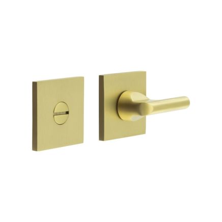 CR-804 Satin Brass Thumb Turn & Lock Square Rose - By Frelan Hardware - CR-804B7SB