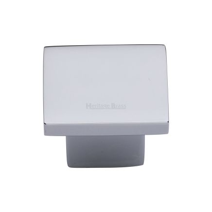 Heritage Brass Cabinet Knob Classic Square Design 32mm Polished Chrome finish