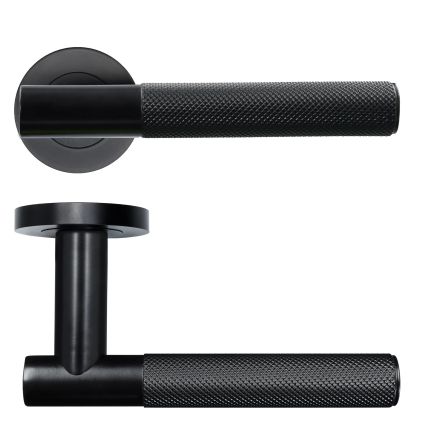 Zoo Hardware Orta Lever on Round Rose - Black
