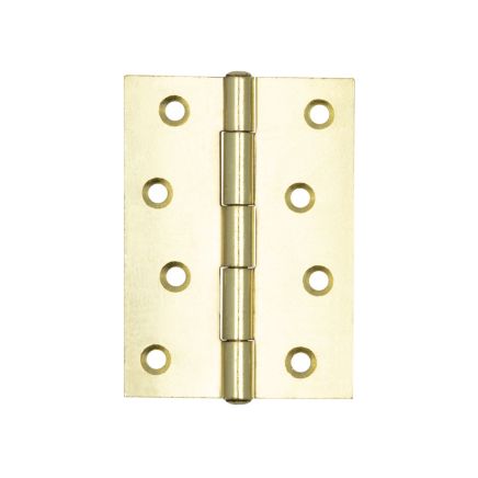 Steel Plain Bearing Butt Hinges 102x76x2mm Electro Brassed - By Frelan Hardware - J1838-FEB