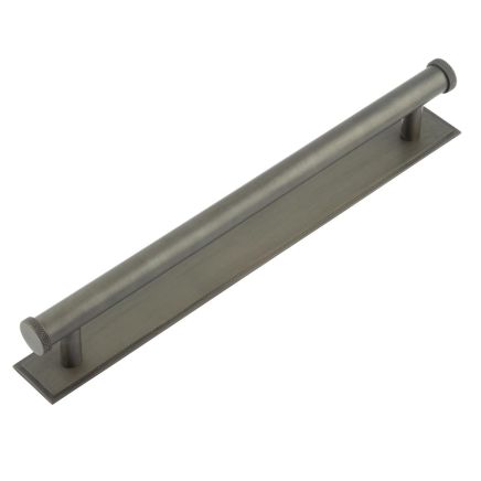 Hoxton Wenlock Cabinet Handles 224mm Ctrs Stepped Backplate Dark Bronze - By Frelan Hardware - HOX-160DB-6060DB