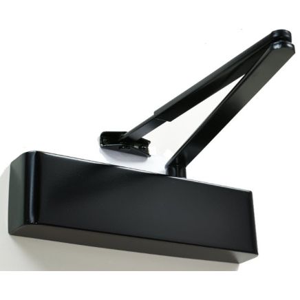 Rutland TS.9205 Door Closer, DABC c/w Semi-Radius Cover, Flatbar Armset, Black
